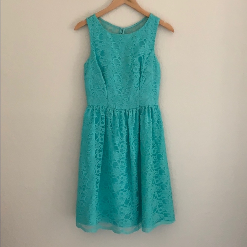 Calvin Klein formal lace Tiffany blue dress